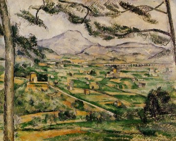  pine Oil Painting - Mont Sainte Victoire with Large Pine Paul Cezanne